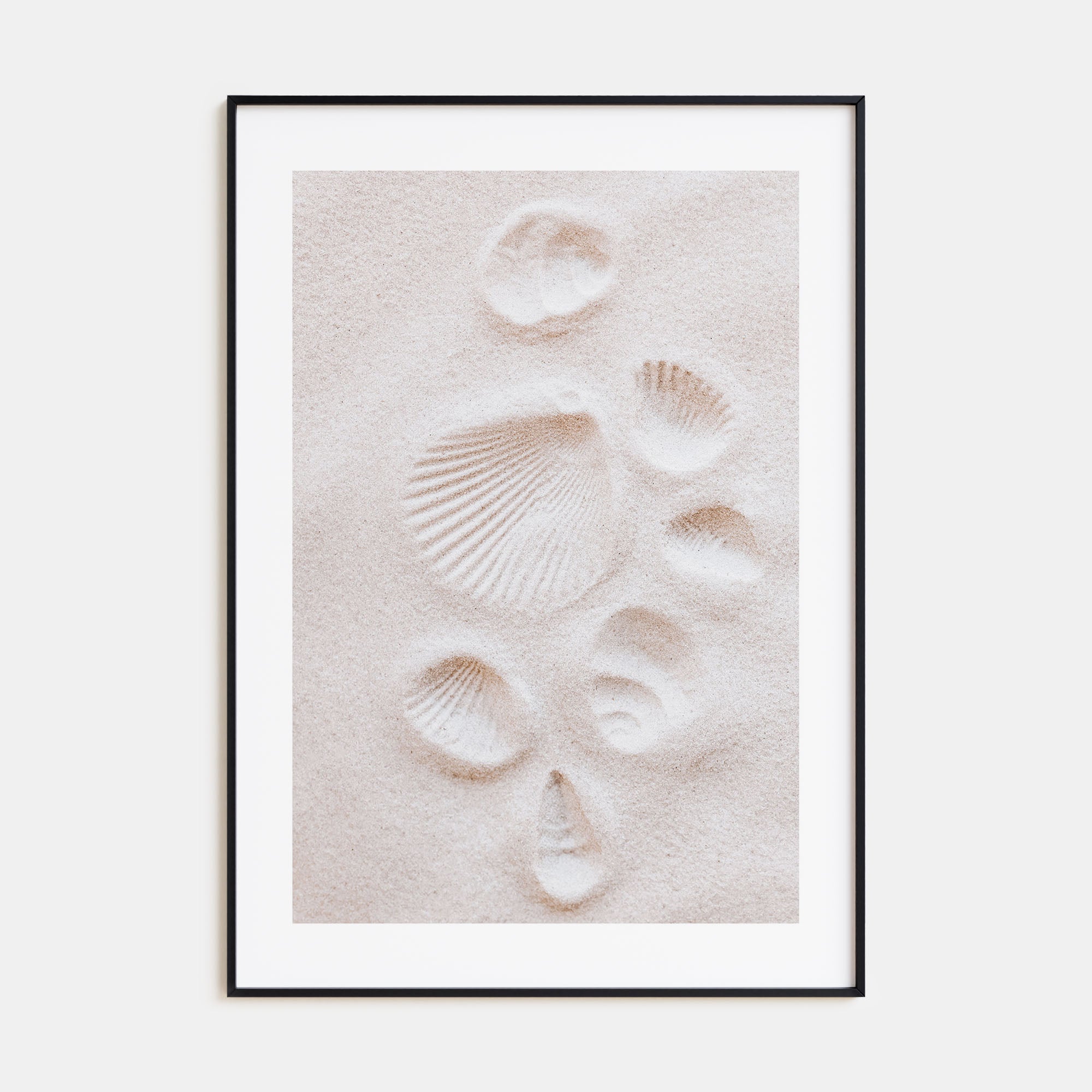 Sand with Seashell Footprints Photo Color Poster