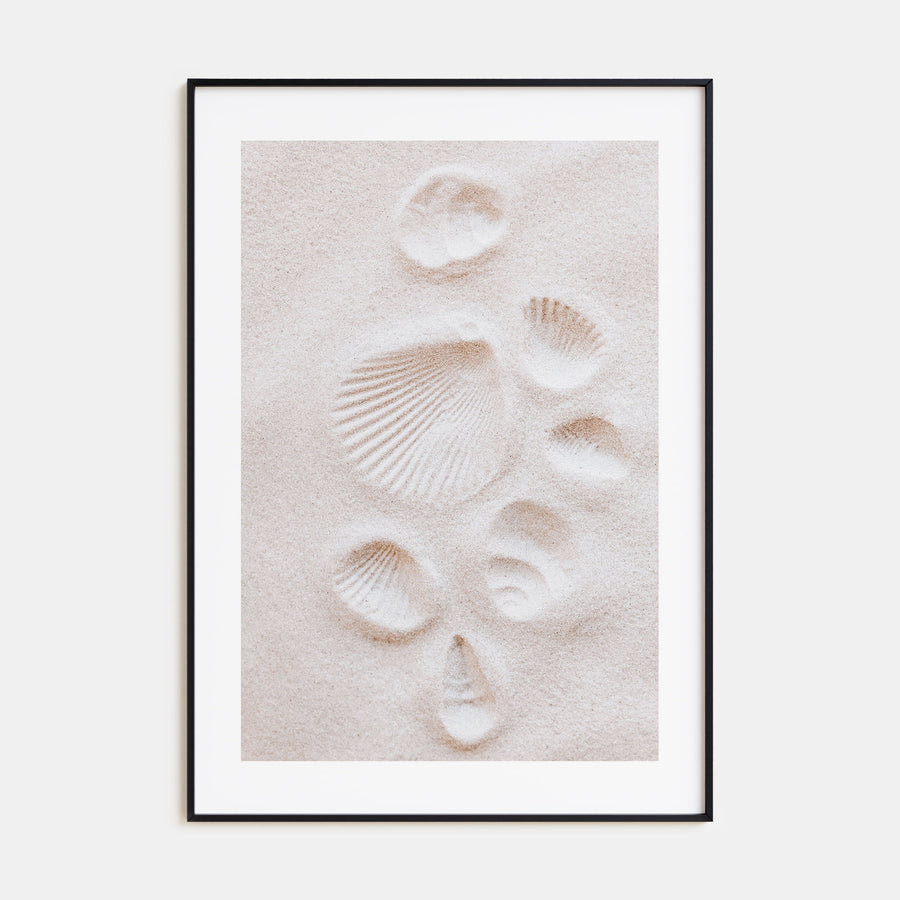 Sand with Seashell Footprints Photo Color Poster