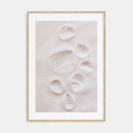 Sand with Seashell Footprints Photo Color Poster