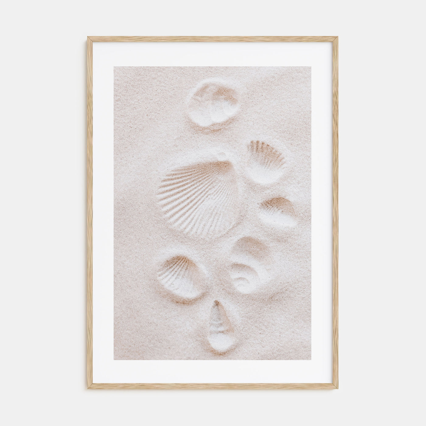 Sand with Seashell Footprints Photo Color Poster