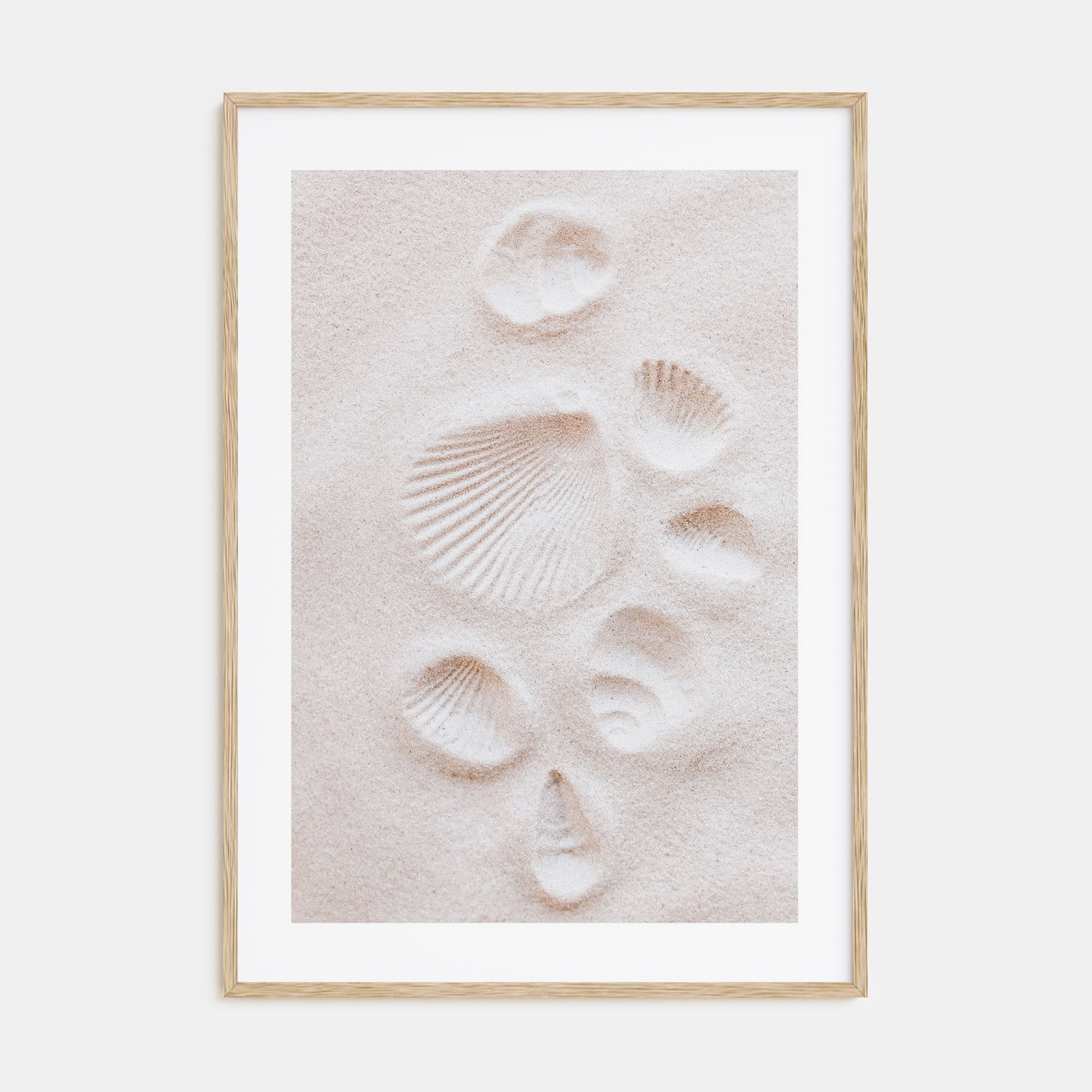 Sand with Seashell Footprints Photo Color Poster