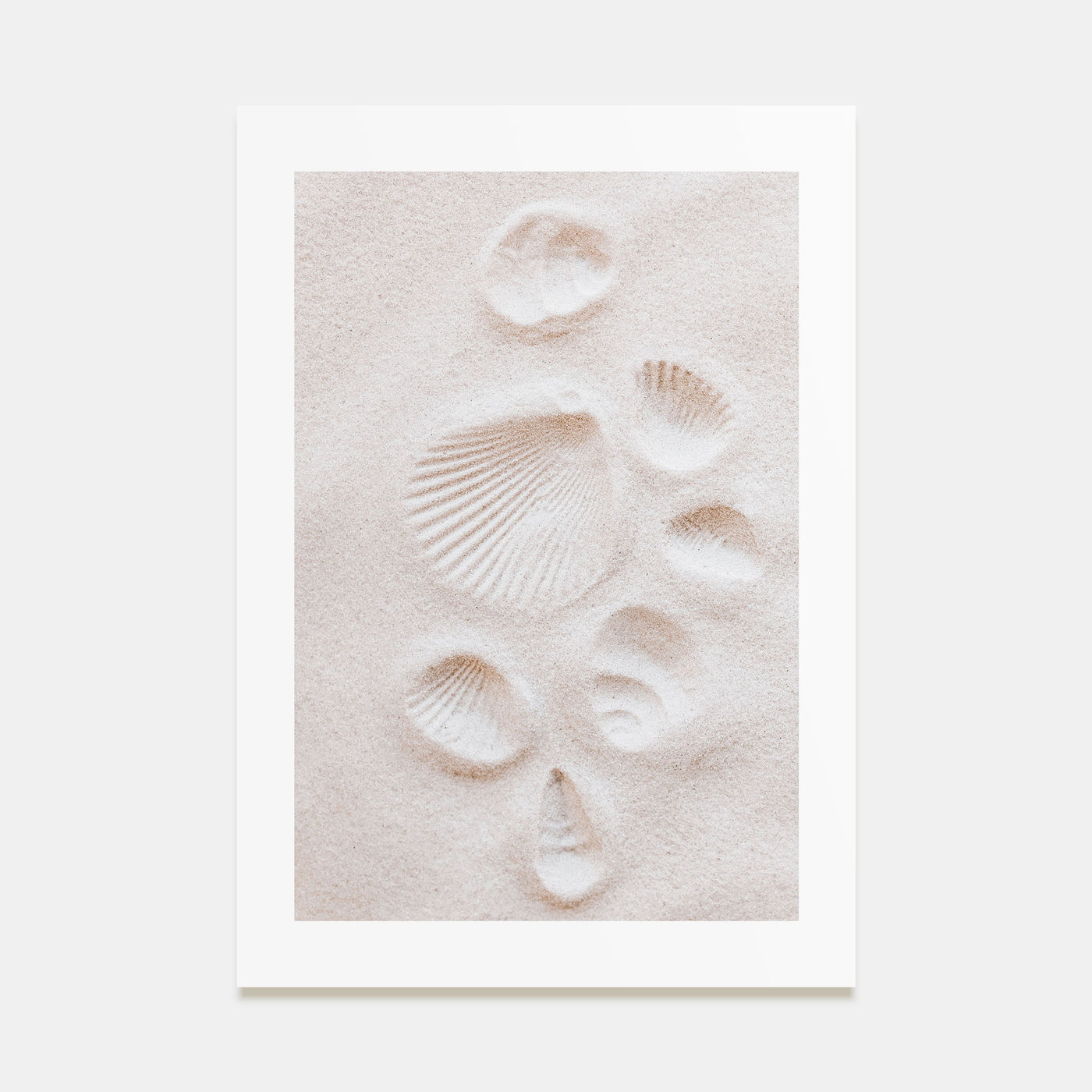 Sand with Seashell Footprints Photo Color Poster