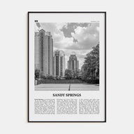 Sandy Springs Travel B&W Poster