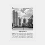 Sandy Springs Travel B&W Poster