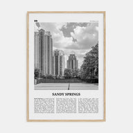 Sandy Springs Travel B&W Poster