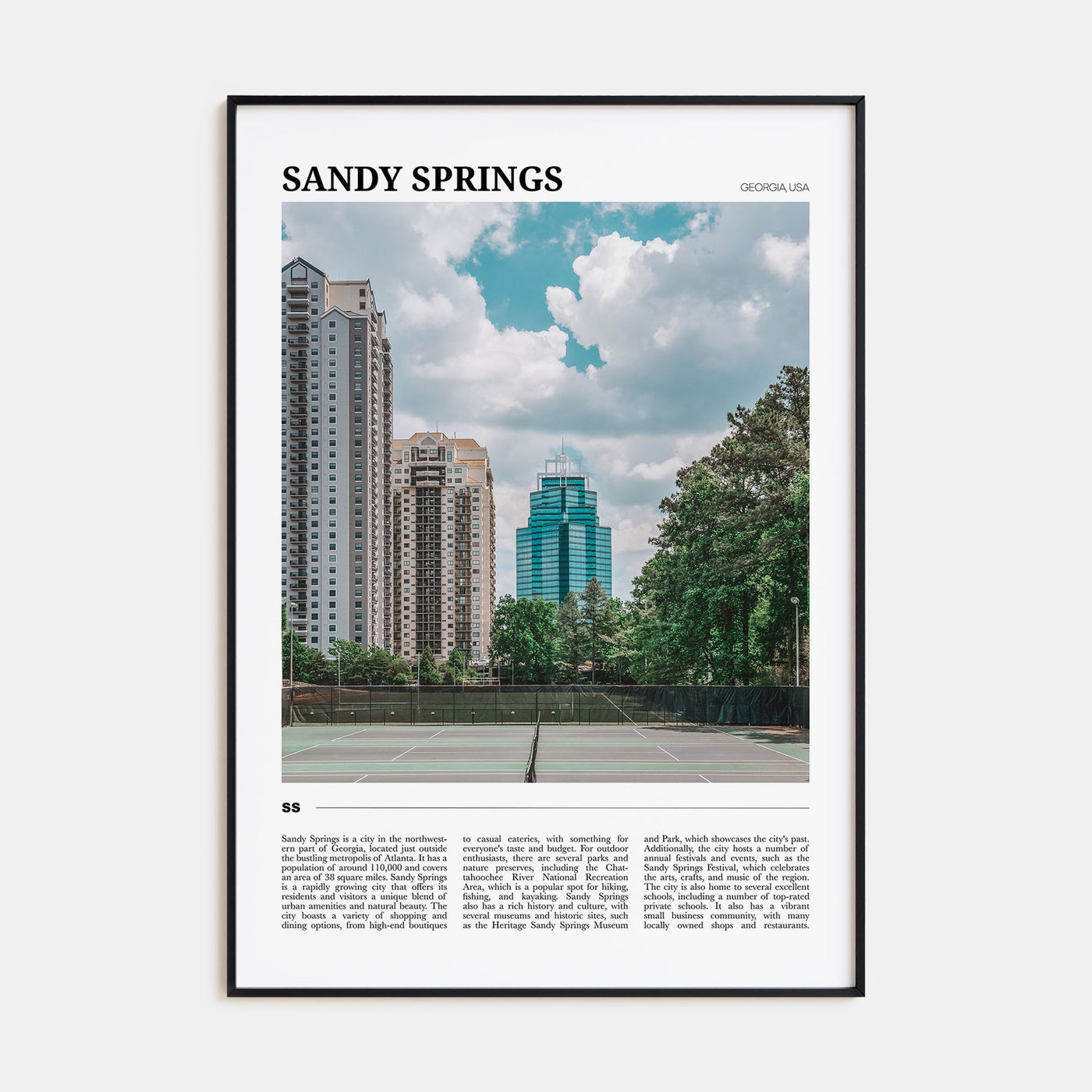 Sandy Springs Travel Color Poster