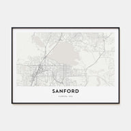 Sanford Map Landscape Poster