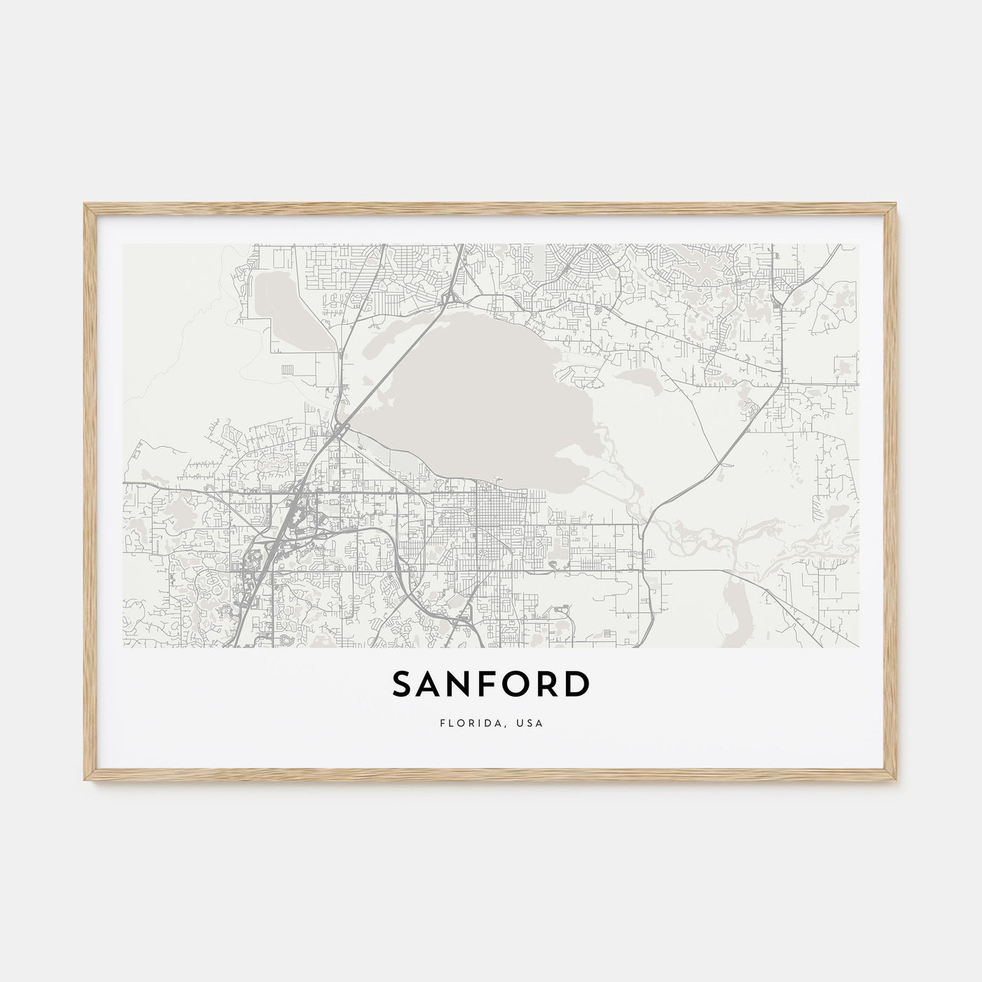 Sanford Map Landscape Poster