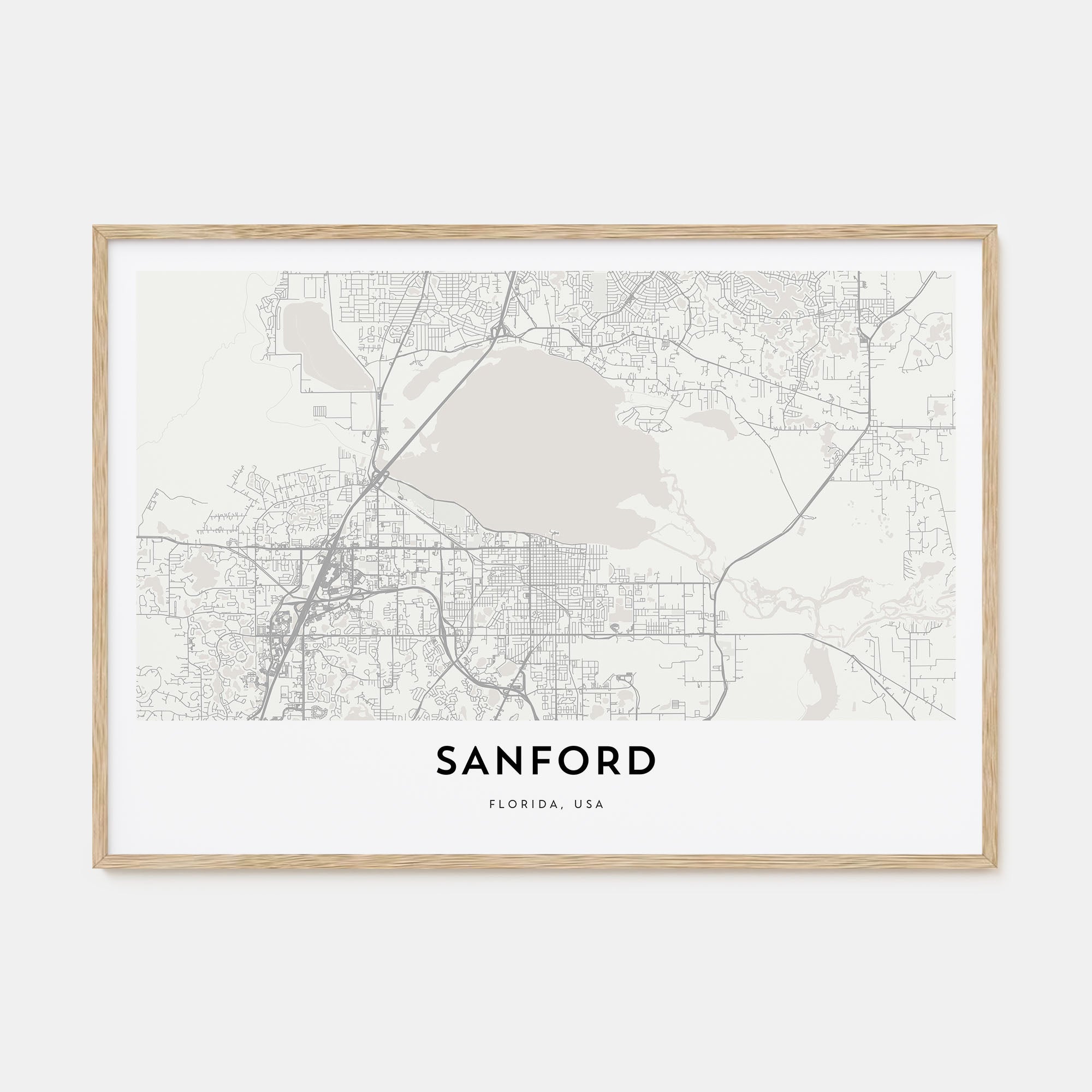 Sanford Map Landscape Poster