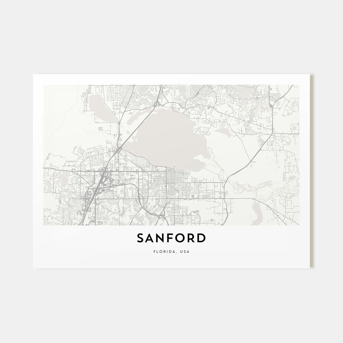 Sanford Map Landscape Poster