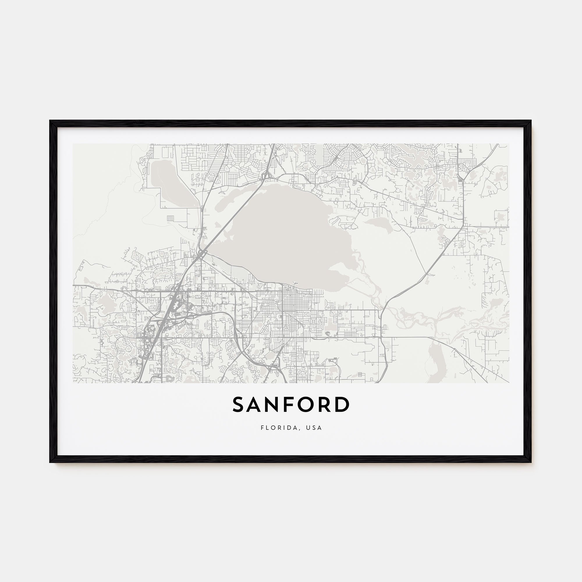 Sanford Map Landscape Poster