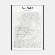 Sanford Map Portrait Poster