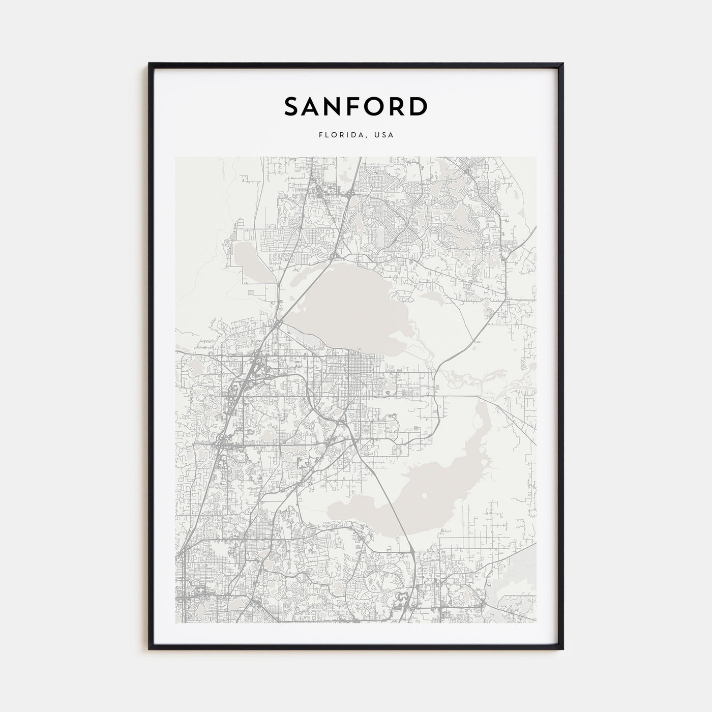 Sanford Map Portrait Poster