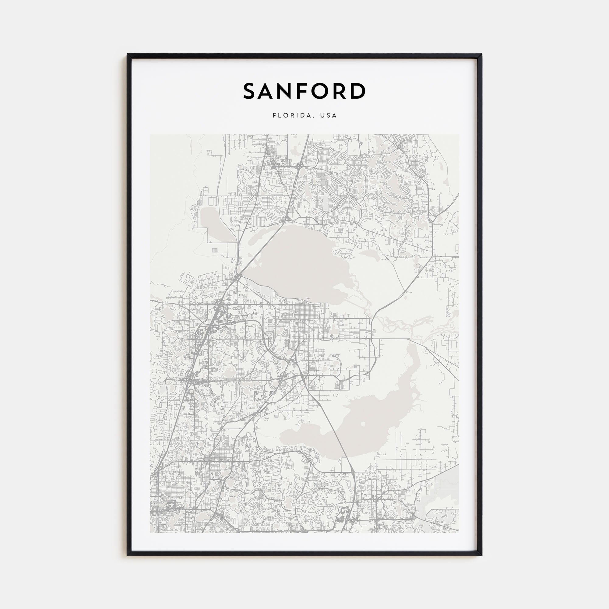 Sanford Map Portrait Poster