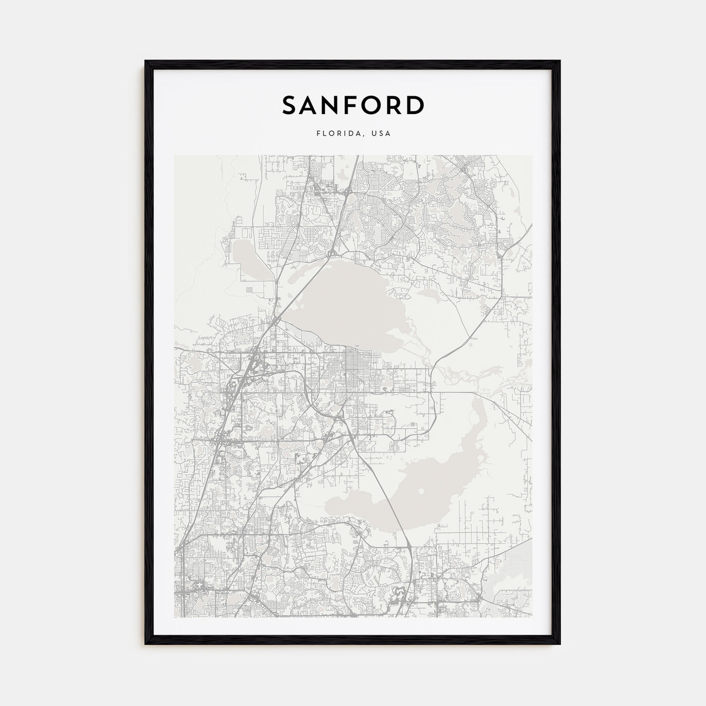 Sanford Map Portrait Poster