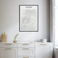 Sanford Map Portrait Poster