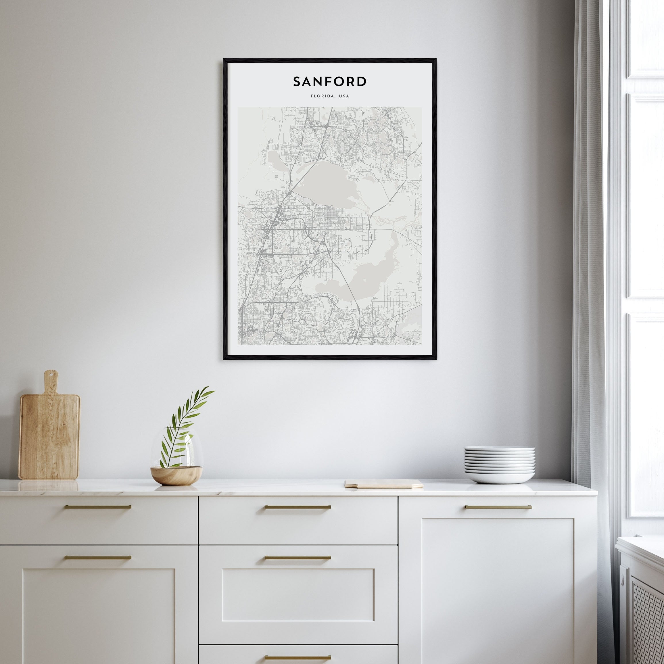 Sanford Map Portrait Poster