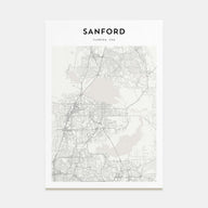 Sanford Map Portrait Poster