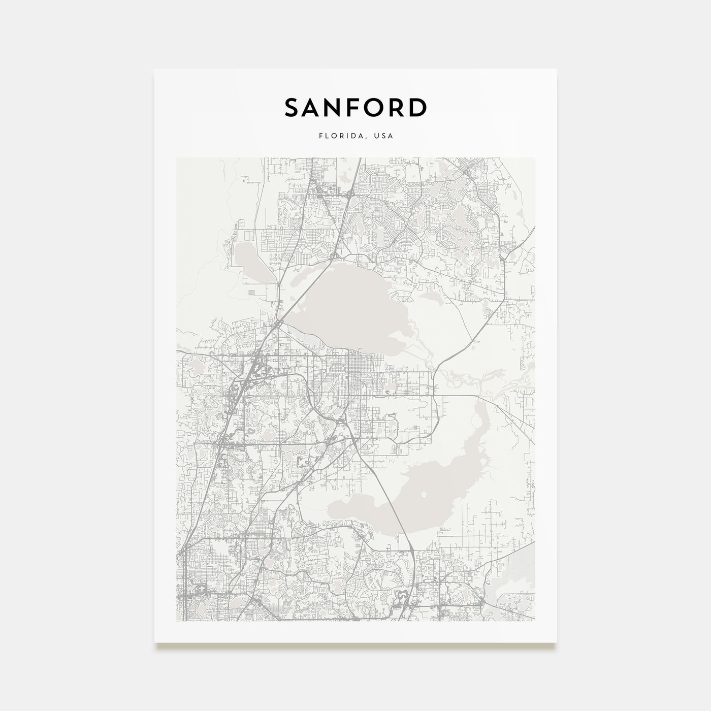 Sanford Map Portrait Poster
