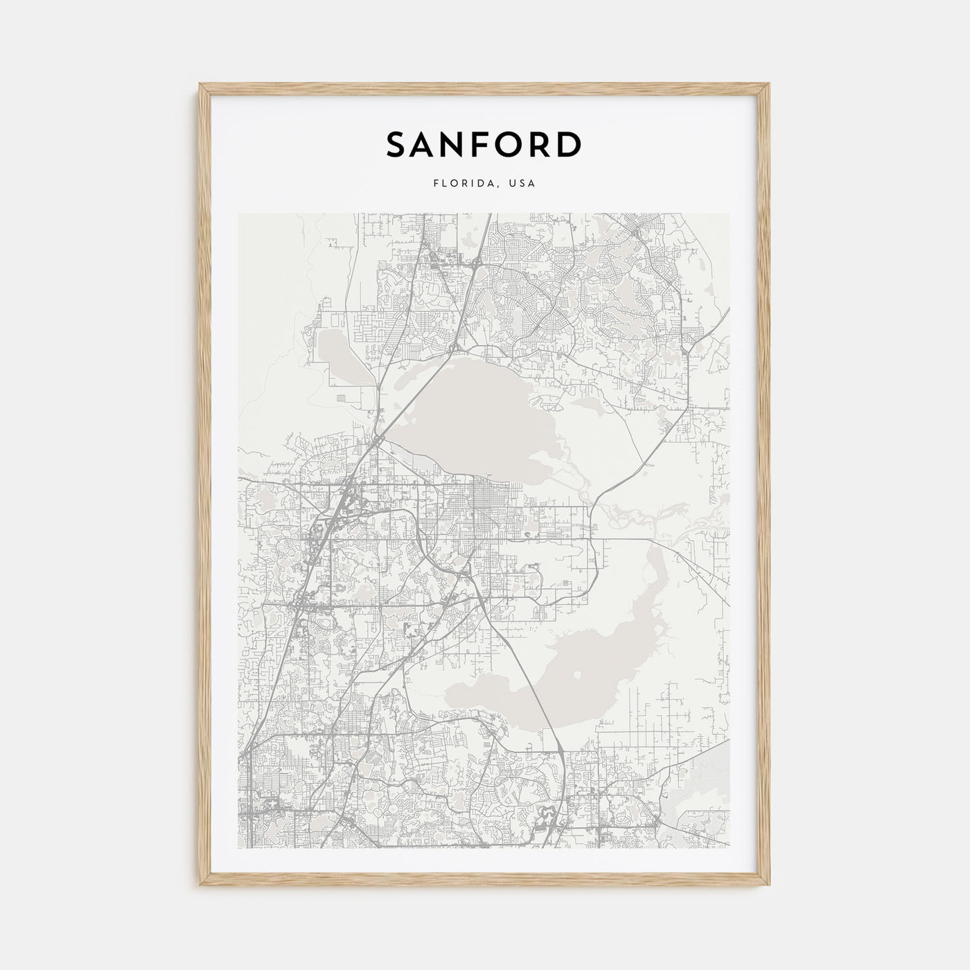 Sanford Map Portrait Poster