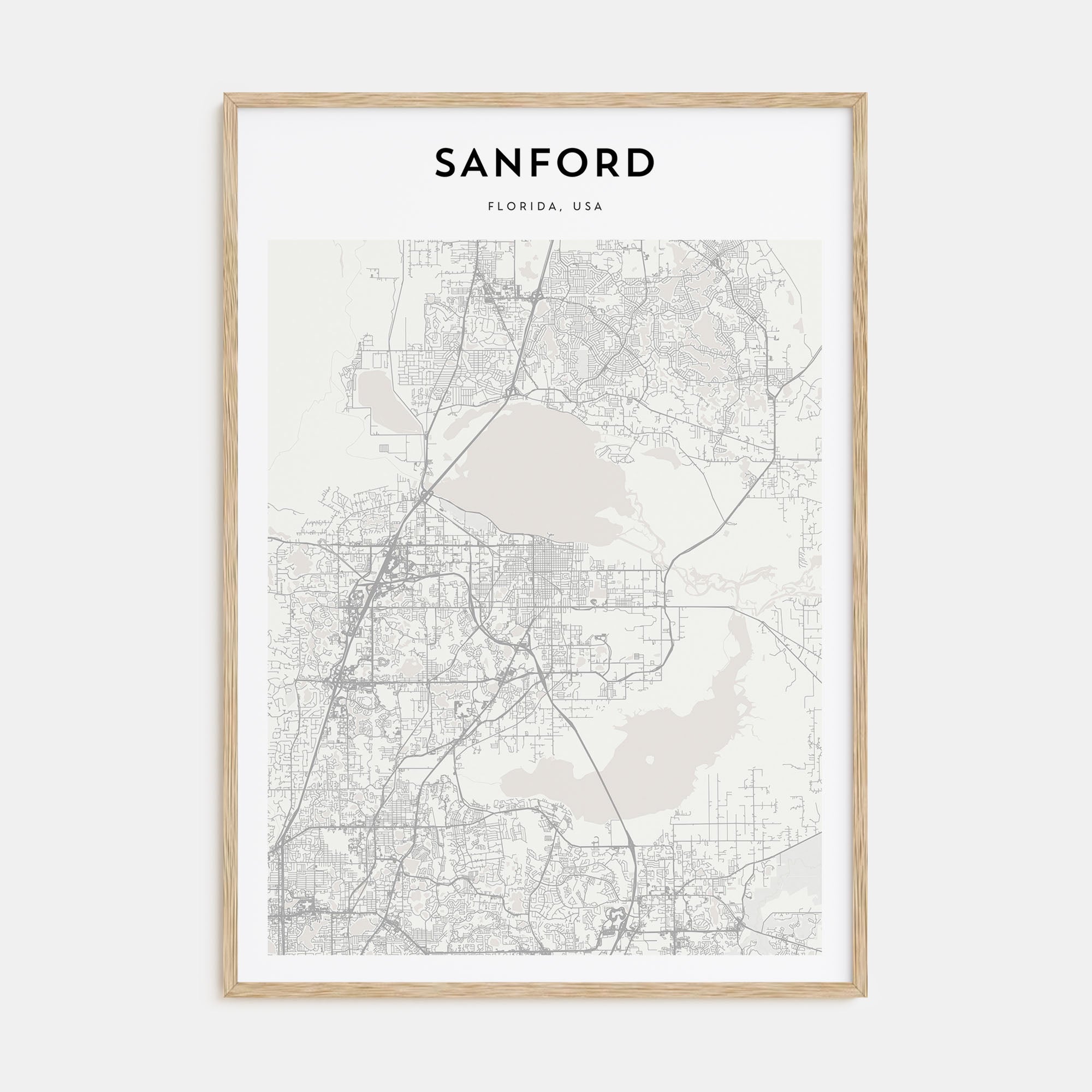Sanford Map Portrait Poster