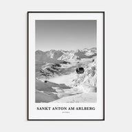 Sankt Anton am Arlberg Portrait B&W Poster