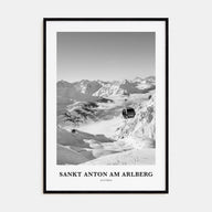 Sankt Anton am Arlberg Portrait B&W Poster