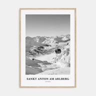 Sankt Anton am Arlberg Portrait B&W Poster