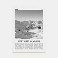 Sankt Anton am Arlberg Travel B&W Poster