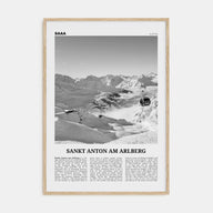 Sankt Anton am Arlberg Travel B&W Poster