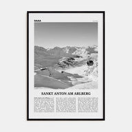 Sankt Anton am Arlberg Travel B&W Poster