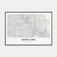 Santa Ana Map Landscape Poster