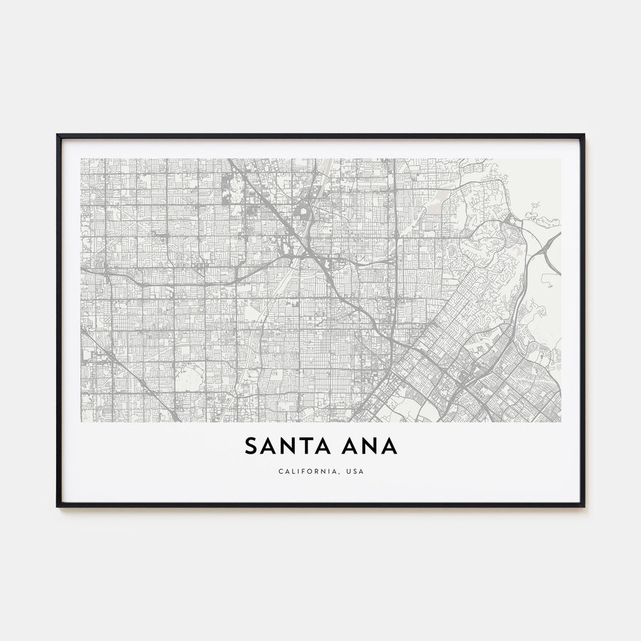 Santa Ana Map Landscape Poster