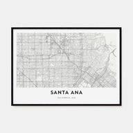 Santa Ana Map Landscape Poster
