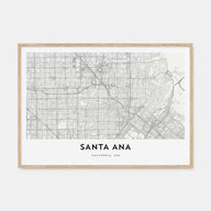 Santa Ana Map Landscape Poster