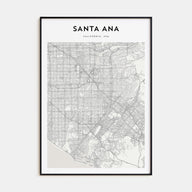 Santa Ana Map Portrait Poster