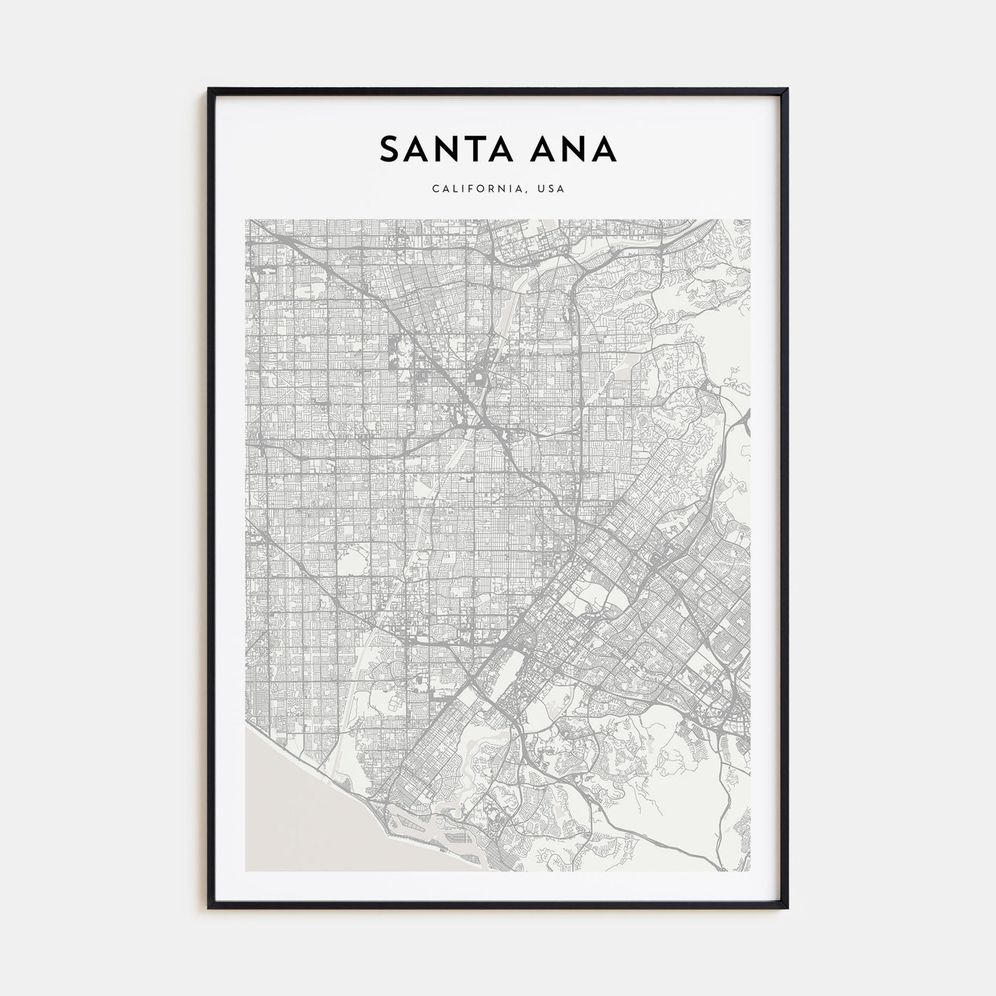 Santa Ana Map Portrait Poster