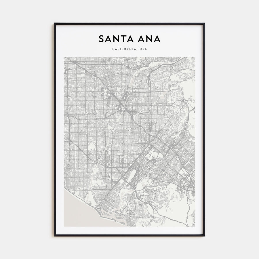 Santa Ana Map Portrait Poster