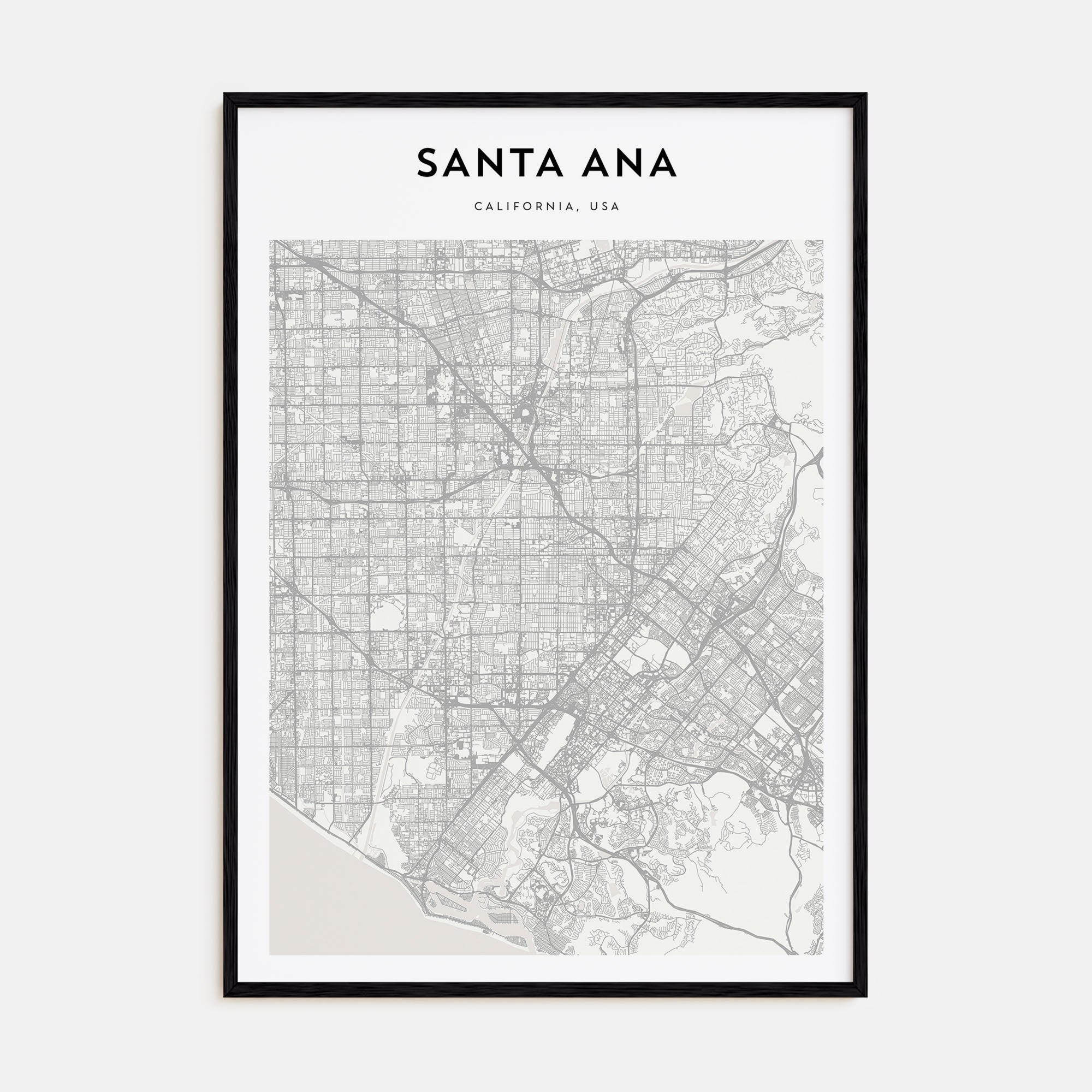 Santa Ana Map Portrait Poster