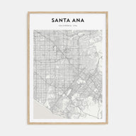 Santa Ana Map Portrait Poster