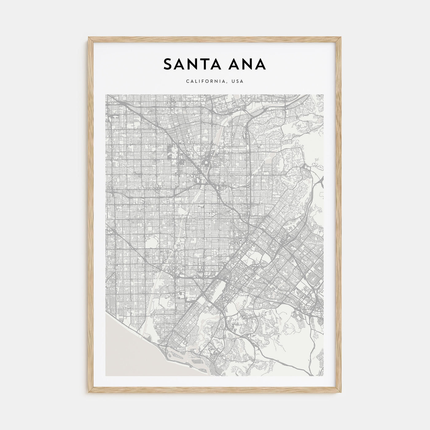 Santa Ana Map Portrait Poster
