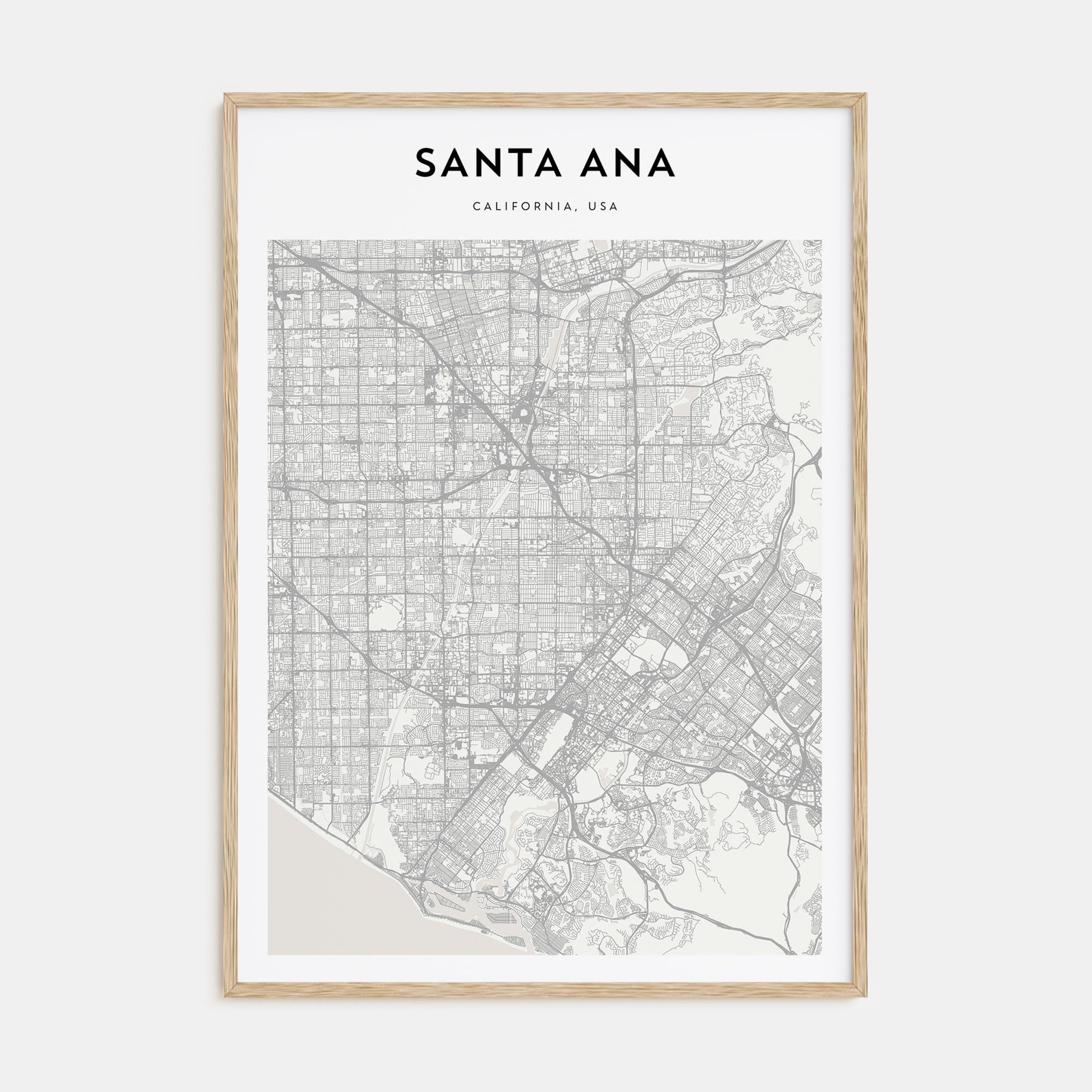 Santa Ana Map Portrait Poster