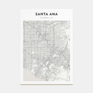 Santa Ana Map Portrait Poster