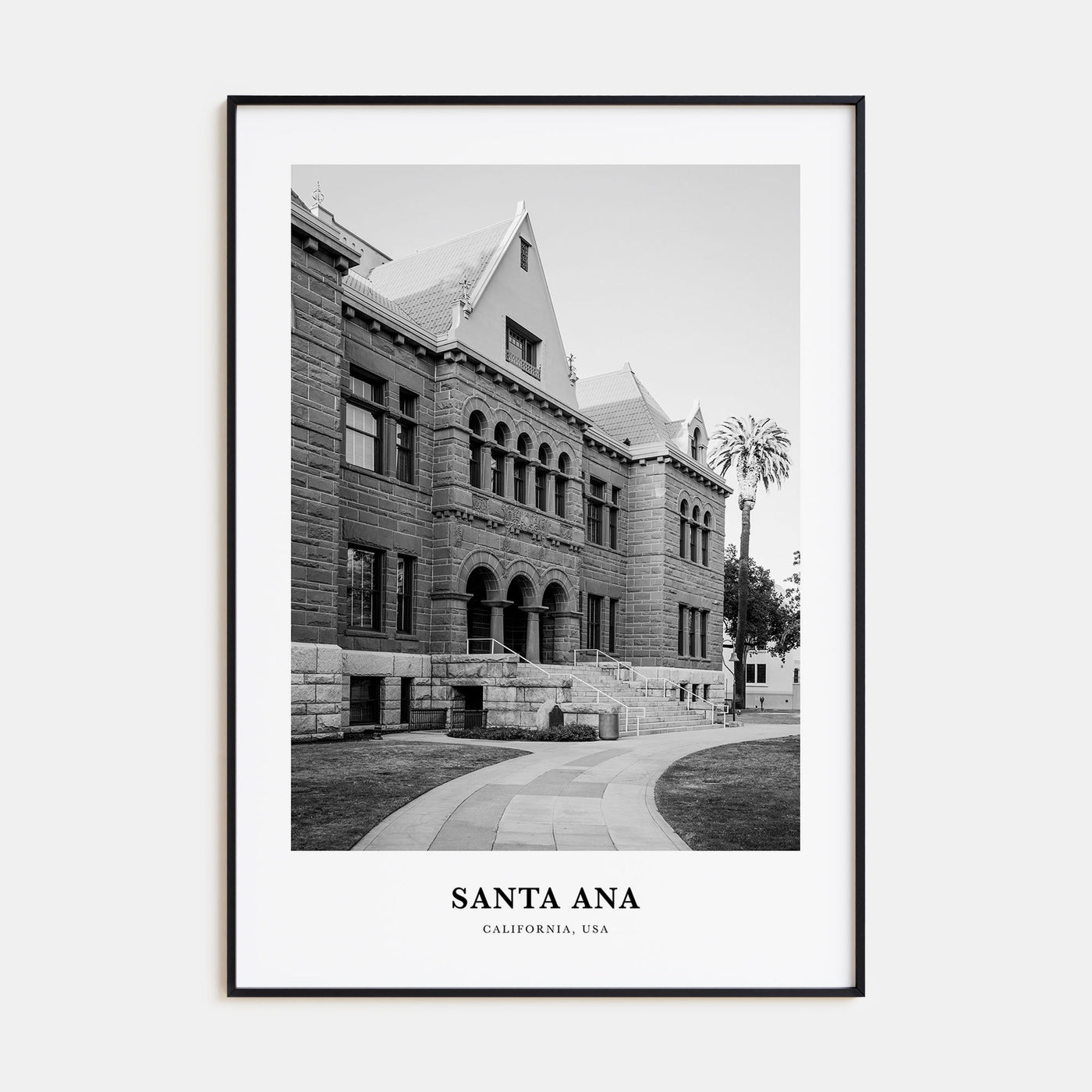 Santa Ana Portrait B&W Poster