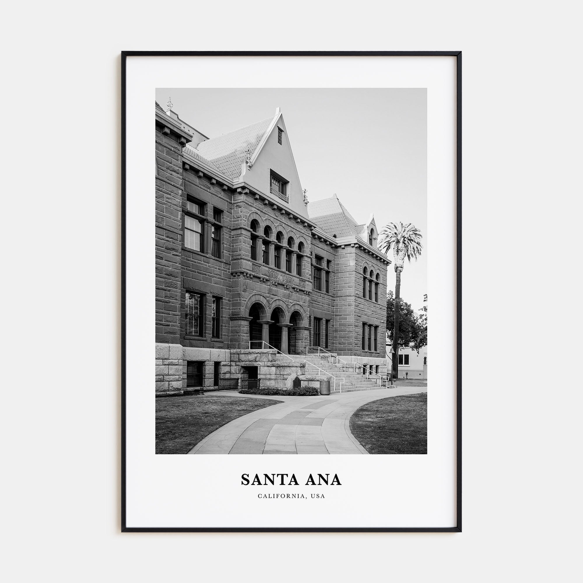 Santa Ana Portrait B&W Poster