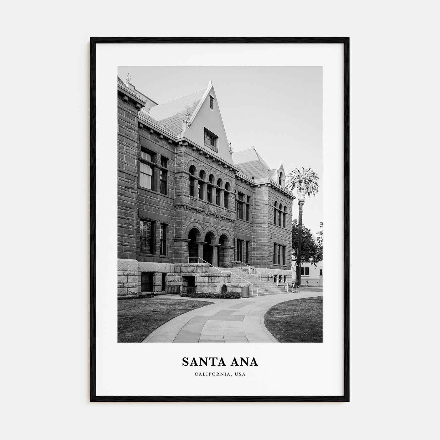 Santa Ana Portrait B&W Poster
