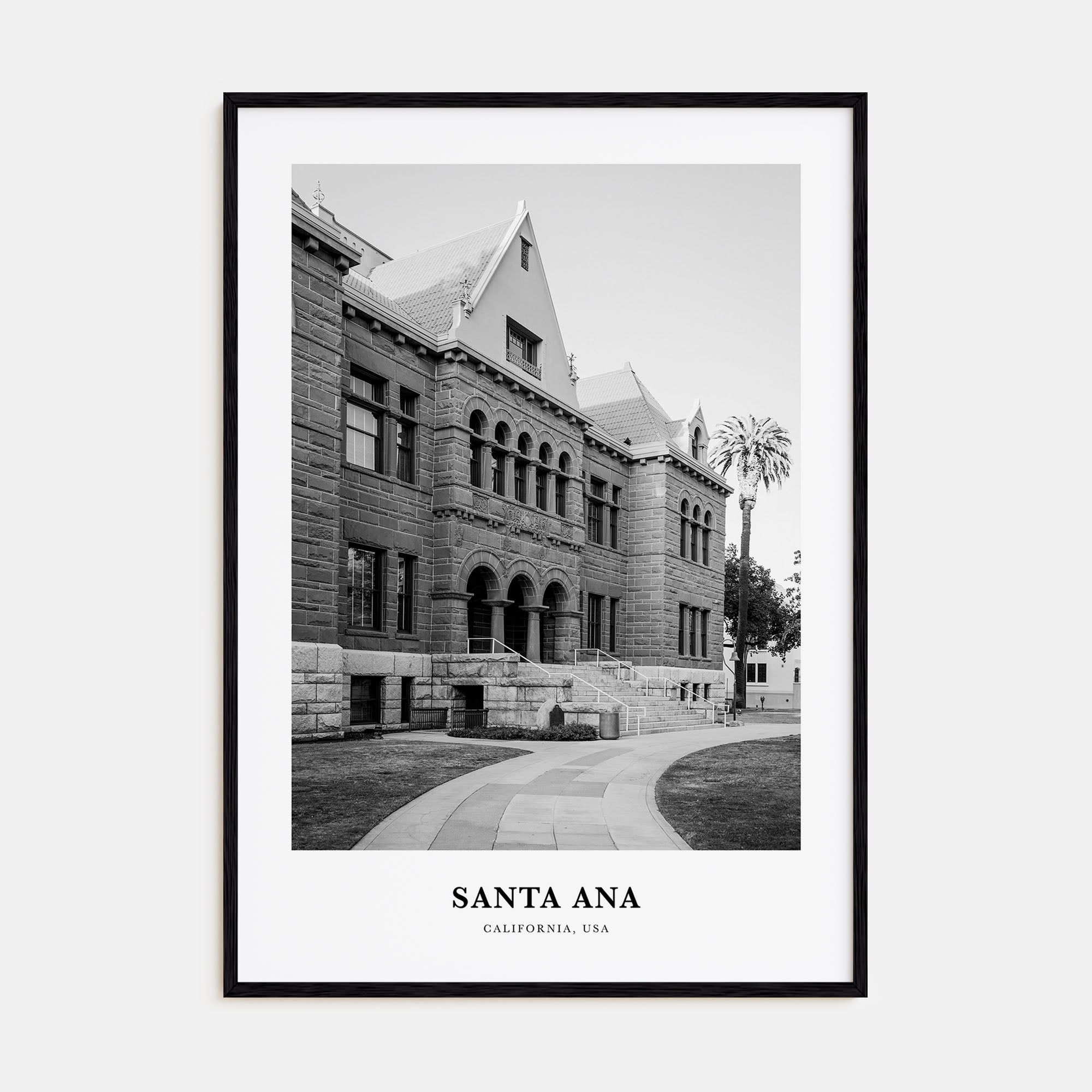 Santa Ana Portrait B&W Poster