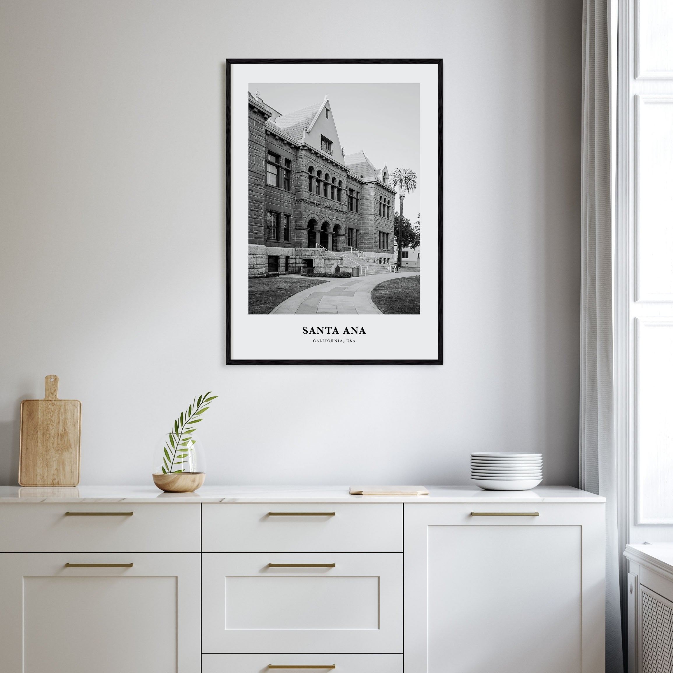 Santa Ana Portrait B&W Poster