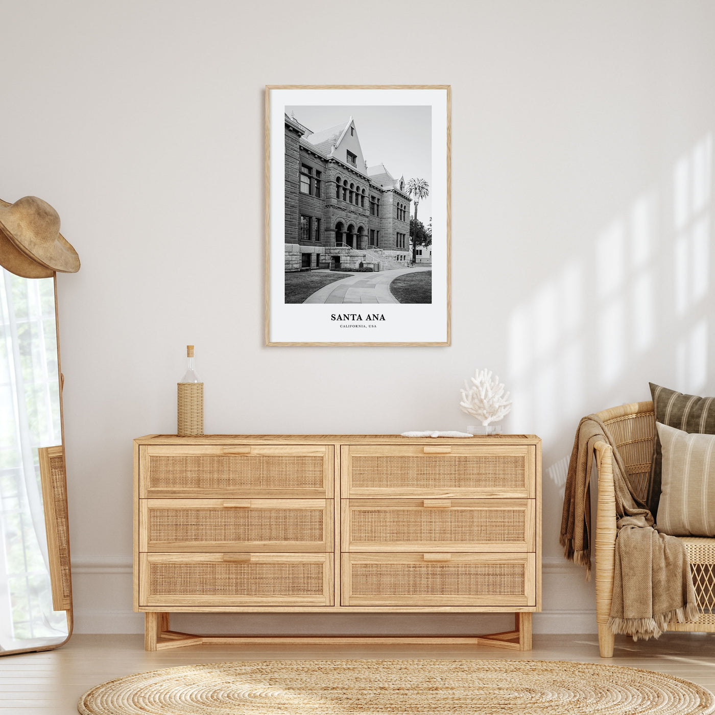 Santa Ana Portrait B&W Poster