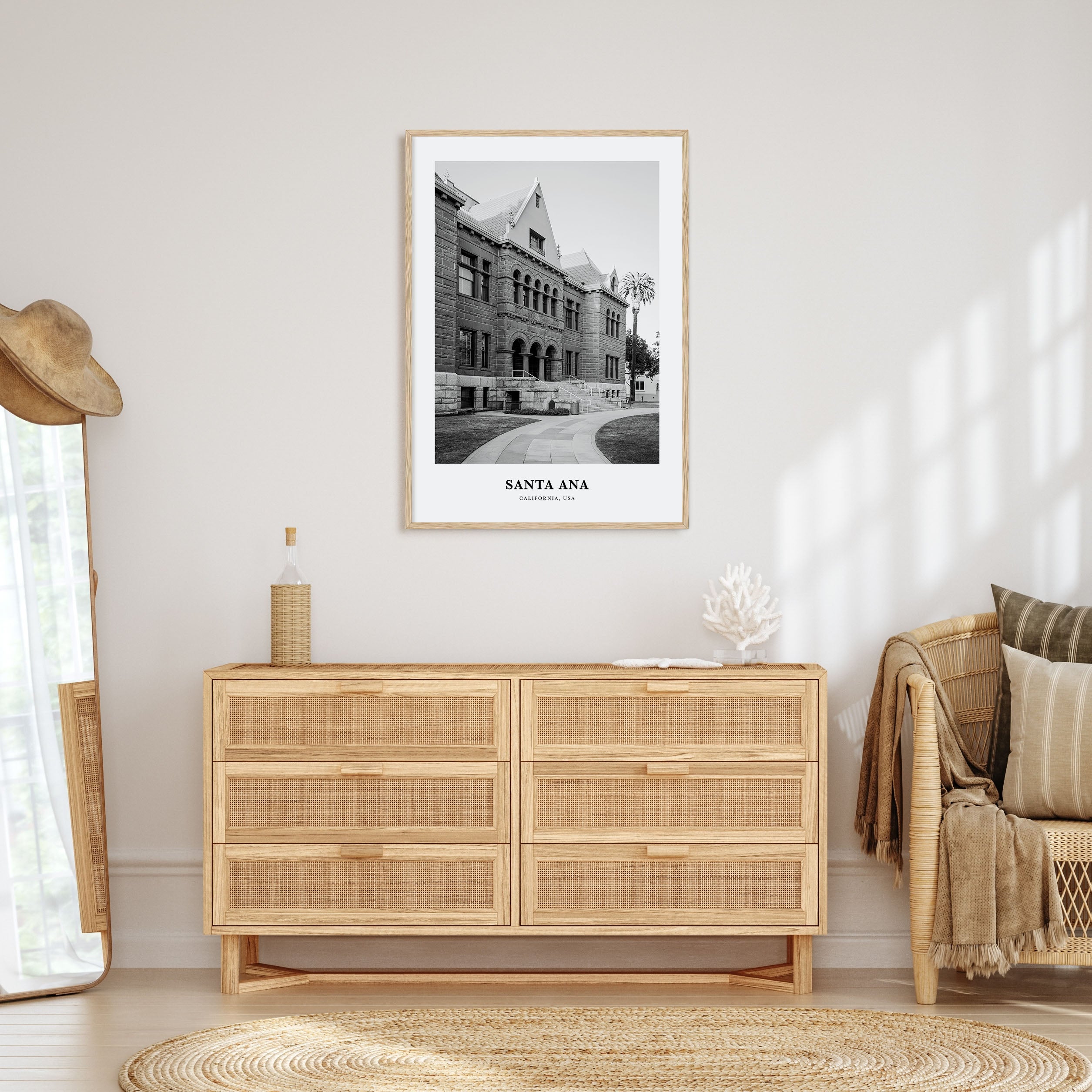 Santa Ana Portrait B&W Poster